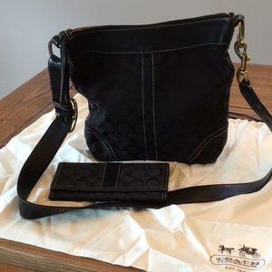 Coach purse and matching wallet